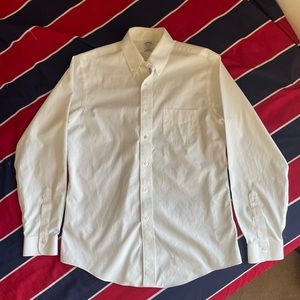 Brooks Brothers White Regent Fit Button Down Collar Dress Shirt